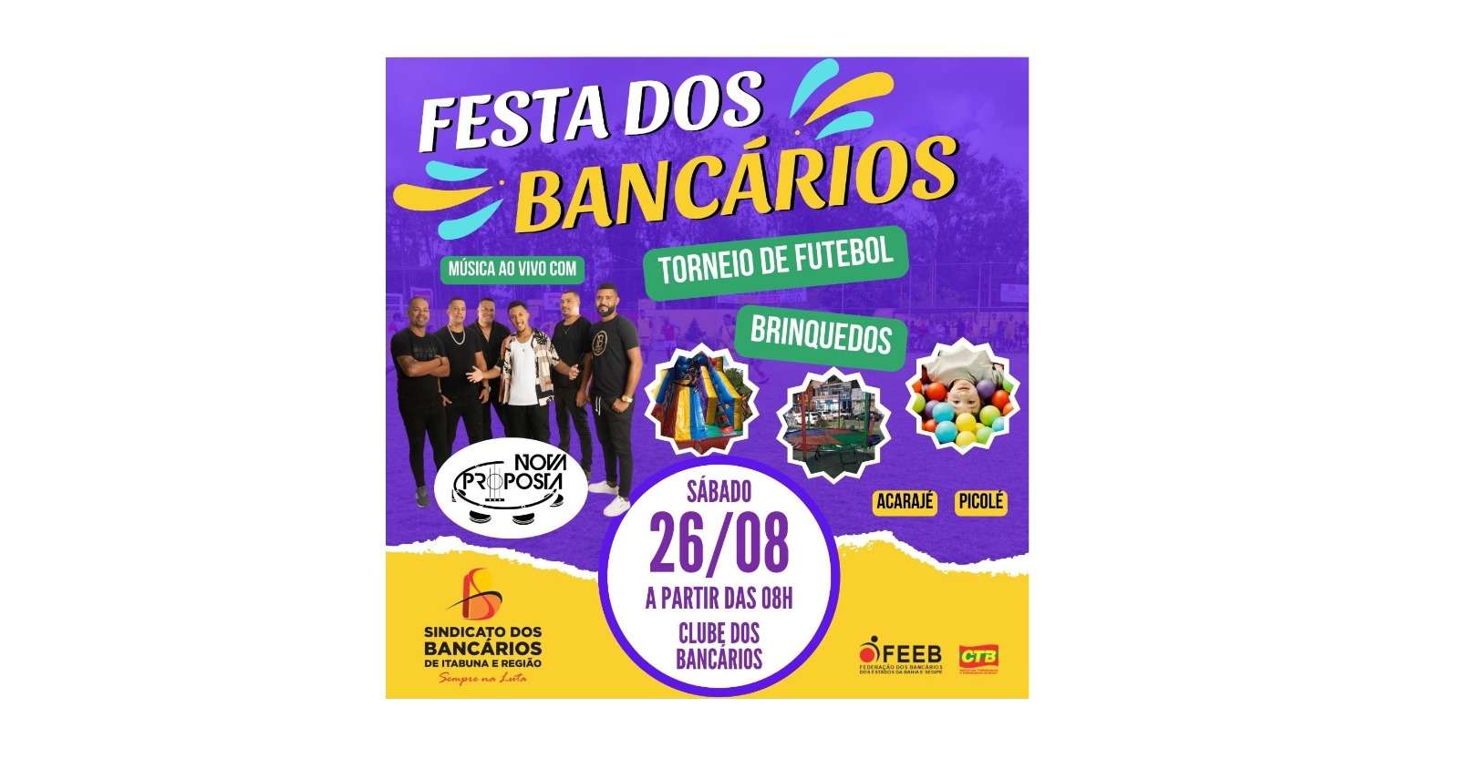 LEVE SEUS FILHOS PARA A FESTA DO DIA DAS CRIANÇAS NO CLUBE DOS BANCÁRIOS! -  Sindicato dos Bancários de Itabuna e Região